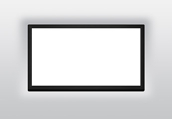 Image showing Led or Lcd tv screen hanging on the wall background