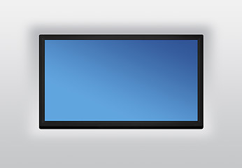 Image showing Led or Lcd tv screen hanging on the wall background