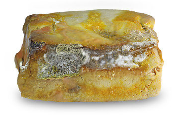 Image showing Spoiled Moldy cheese isolated on white background