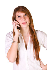 Image showing Cute Girl Talking on the Phone