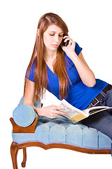 Image showing Teenager Talking on the Cell Phone 