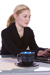 Image showing Beautiful Woman Relaxing on the Couch 