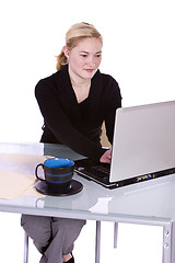 Image showing Beautiful Woman Relaxing on the Couch 