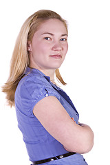 Image showing Cute Woman with her arms crossed