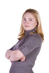 Image showing Cute Woman with her arms crossed