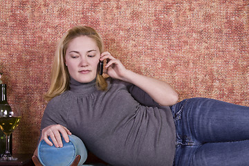 Image showing Teenager Talking on the Cell Phone 