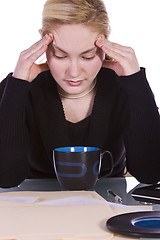 Image showing Woman with a Headache