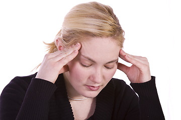 Image showing Woman with a Headache