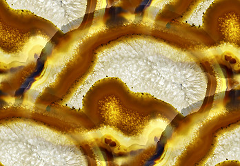 Image showing Agate Crystal cross section as seamless background