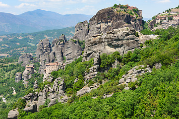 Image showing Mountain Monastery in Meteora, Greece