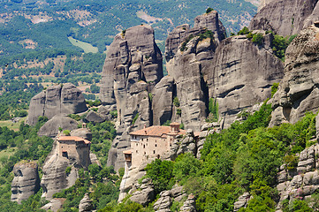 Image showing Mountain Monastery in Meteora, Greece