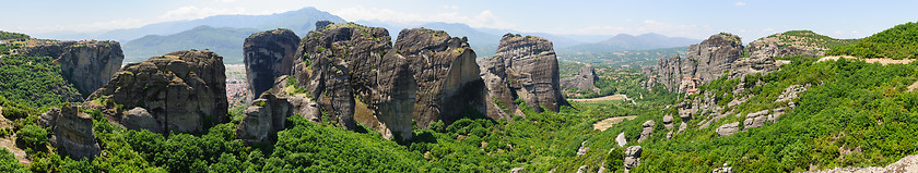 Image showing Panorama of Meteora, Greece