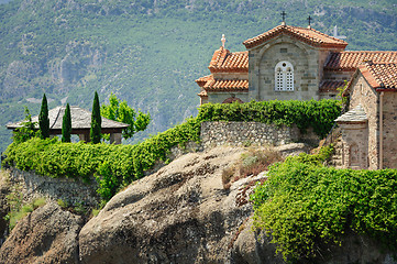 Image showing Mountain Monastery in Meteora, Greece