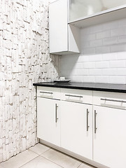 Image showing Contemporary white kitchen