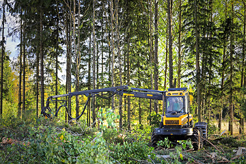 Image showing Ponsse Ergo Forest Harvester at Work