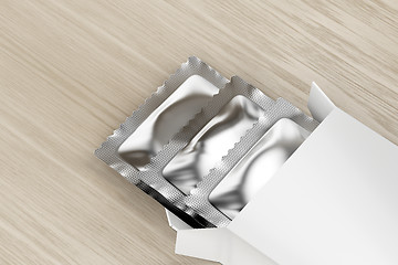 Image showing Box with three condoms