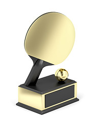 Image showing Table tennis trophy