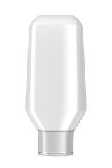 Image showing White plastic bottle for shampoo