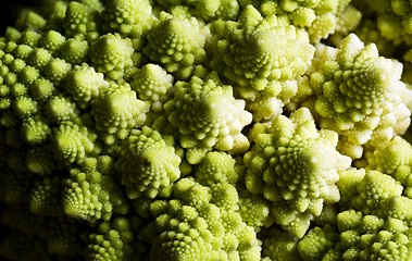 Image showing Detail of Romanesco broccoli, also known as Roman cauliflower