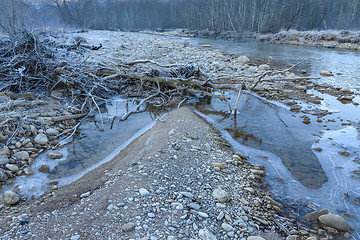 Image showing The ice on the river