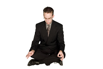 Image showing Meditating at Work