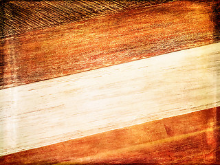 Image showing Vintage white and orange wood background