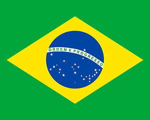 Image showing Colored flag of Brazil