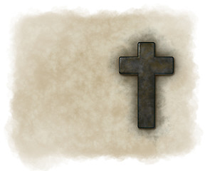 Image showing christian cross on grunge background - 3d illustration