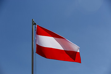 Image showing National flag of Austria on a flagpole