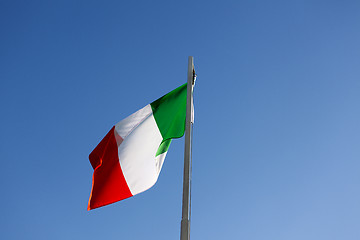 Image showing National flag of Italy on a flagpole