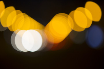 Image showing Colorful bokeh on black background