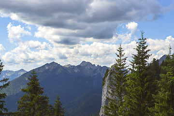 Image showing Panorama view from Bavarian Alps, Germany