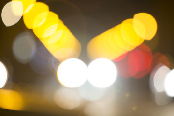 Image showing Colorful bokeh on black background