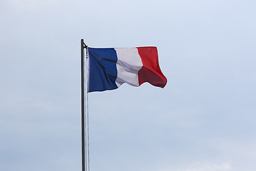 Image showing National flag of France on a flagpole