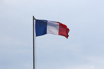 Image showing National flag of France on a flagpole