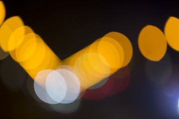 Image showing Colorful bokeh on black background