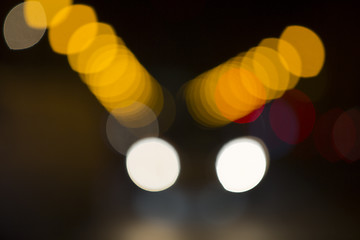 Image showing Colorful bokeh on black background