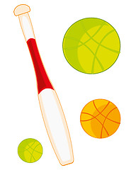 Image showing Atheletic stock baseball bat