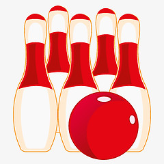 Image showing Instruments for game of bowling