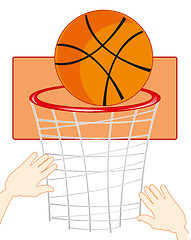 Image showing Command play basketball