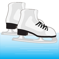 Image showing Skates on ice