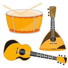 Image showing Several music instruments