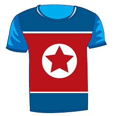 Image showing T-shirt with flag of the north korea