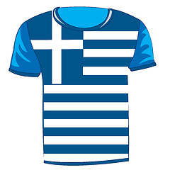 Image showing T-shirt with flag greece
