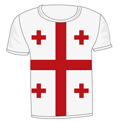 Image showing T-shirt flag Georgia