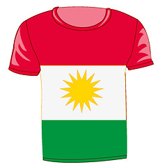 Image showing T-shirt with flag of the kurds