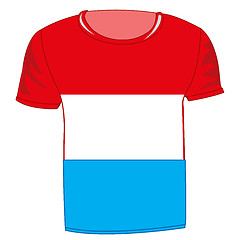 Image showing T-shirt with flag luxembourg