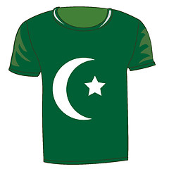 Image showing T-shirt with flag of the pakistan