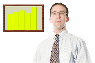 Image showing Businessman With Financial Graph