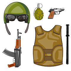 Image showing Equipment and weapon military
